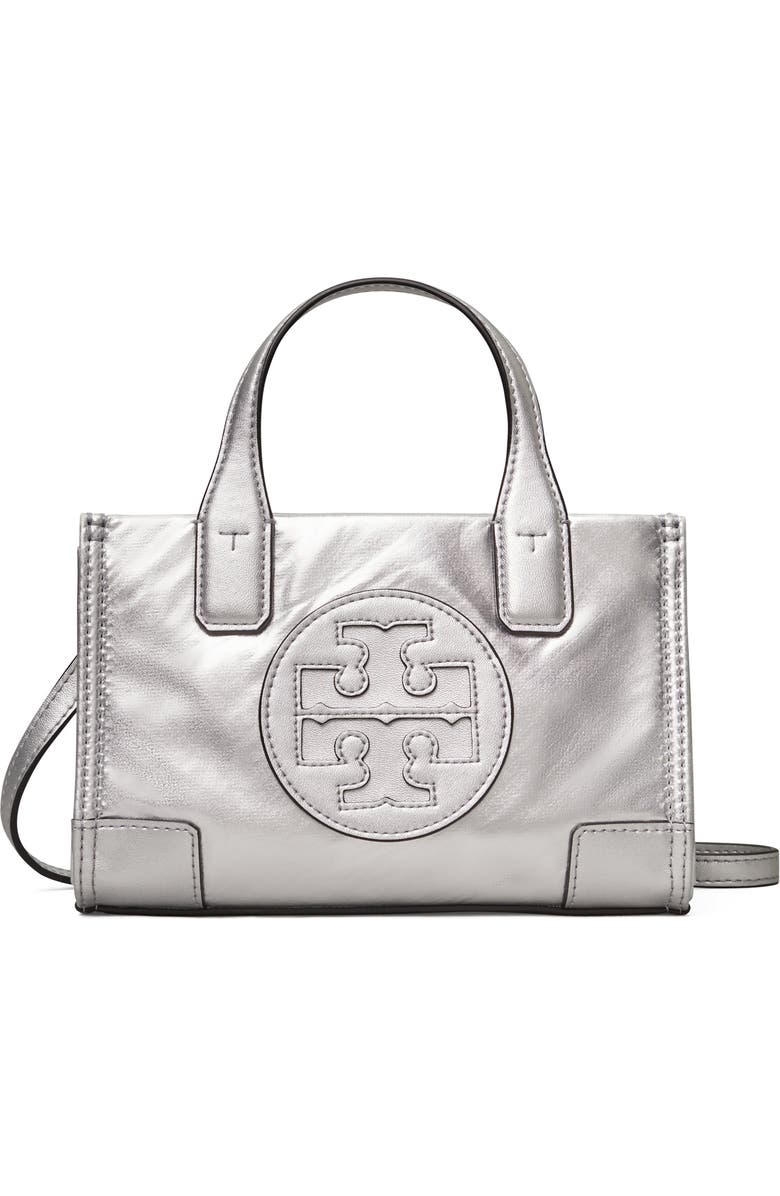 Tory Burch Micro Ella Metallic Satchel, Main, color,