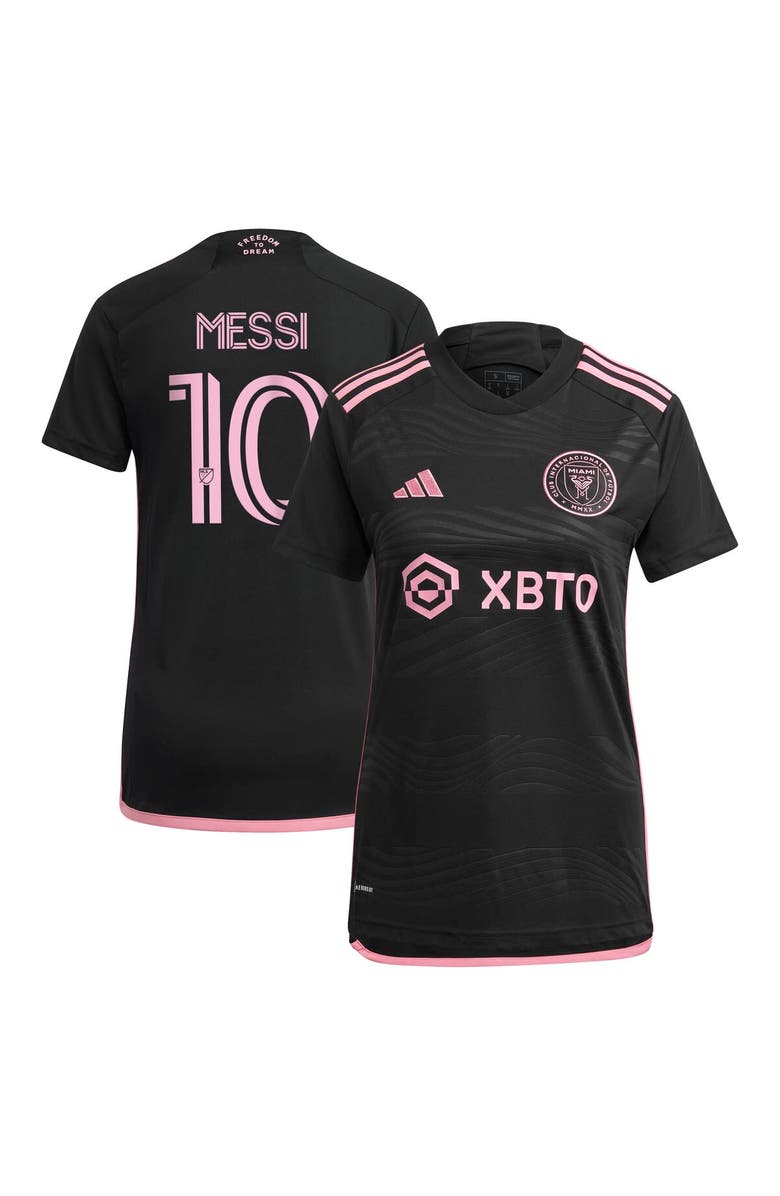 adidas Women's adidas Lionel Messi Black Inter Miami CF 2023 La Noche Replica Jersey, Main, color, 