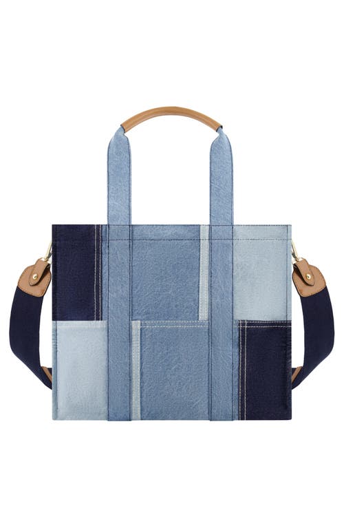USPA ACCESSORIES C & C CALIFORNIA MEDIUM DENIM TOTE BAG
