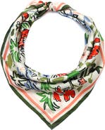 Kate Spade New York coastal scene silk square scarf