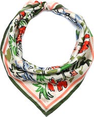 Kate Spade New York coastal scene silk square scarf