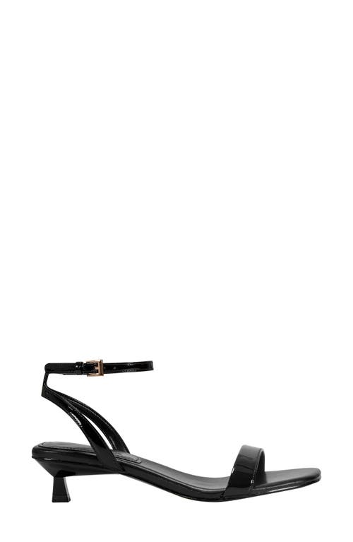 Marc Fisher Alona Ankle Strap Kitten Heel Sandal In Black