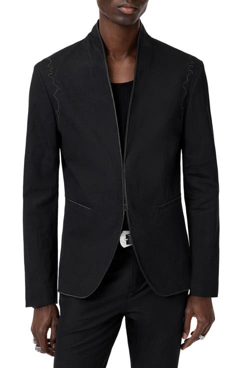 Theodore Black Linen Blend Jacket