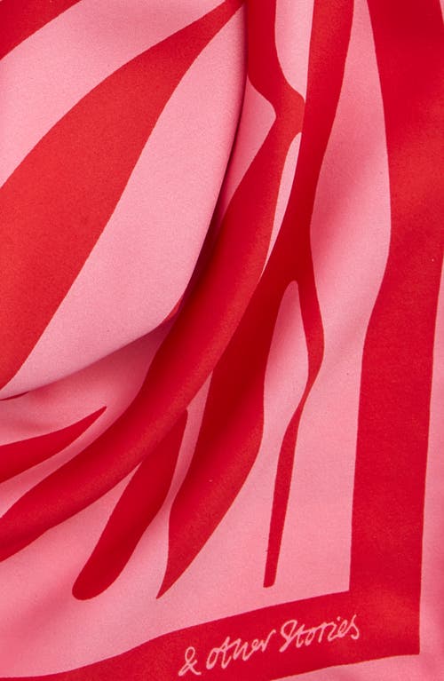 & Other Stories Novalie Satin Scarf In Red