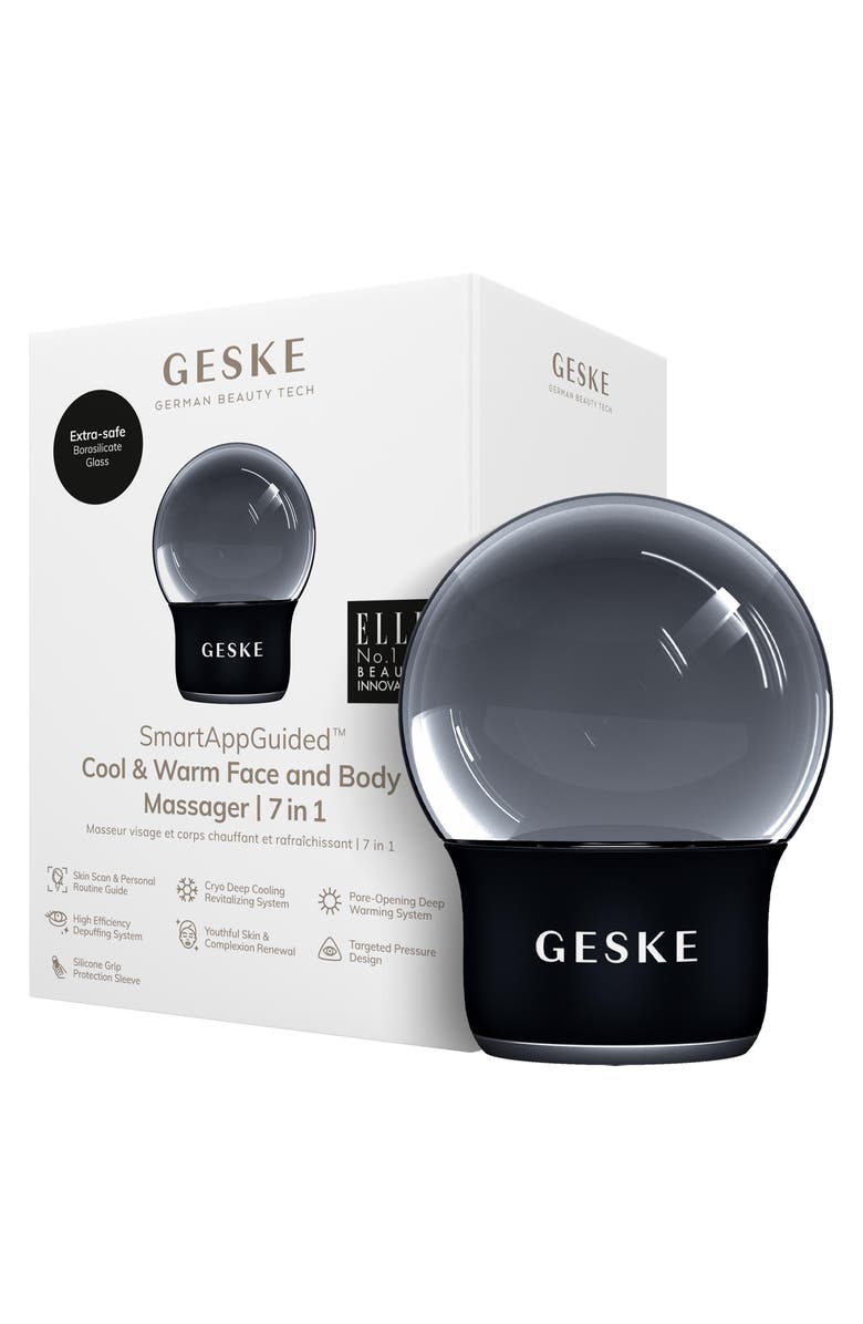 GESKE SmartAppGuided Cool & Warm Face & Body Massager | 7 in 1, Main, color, Black