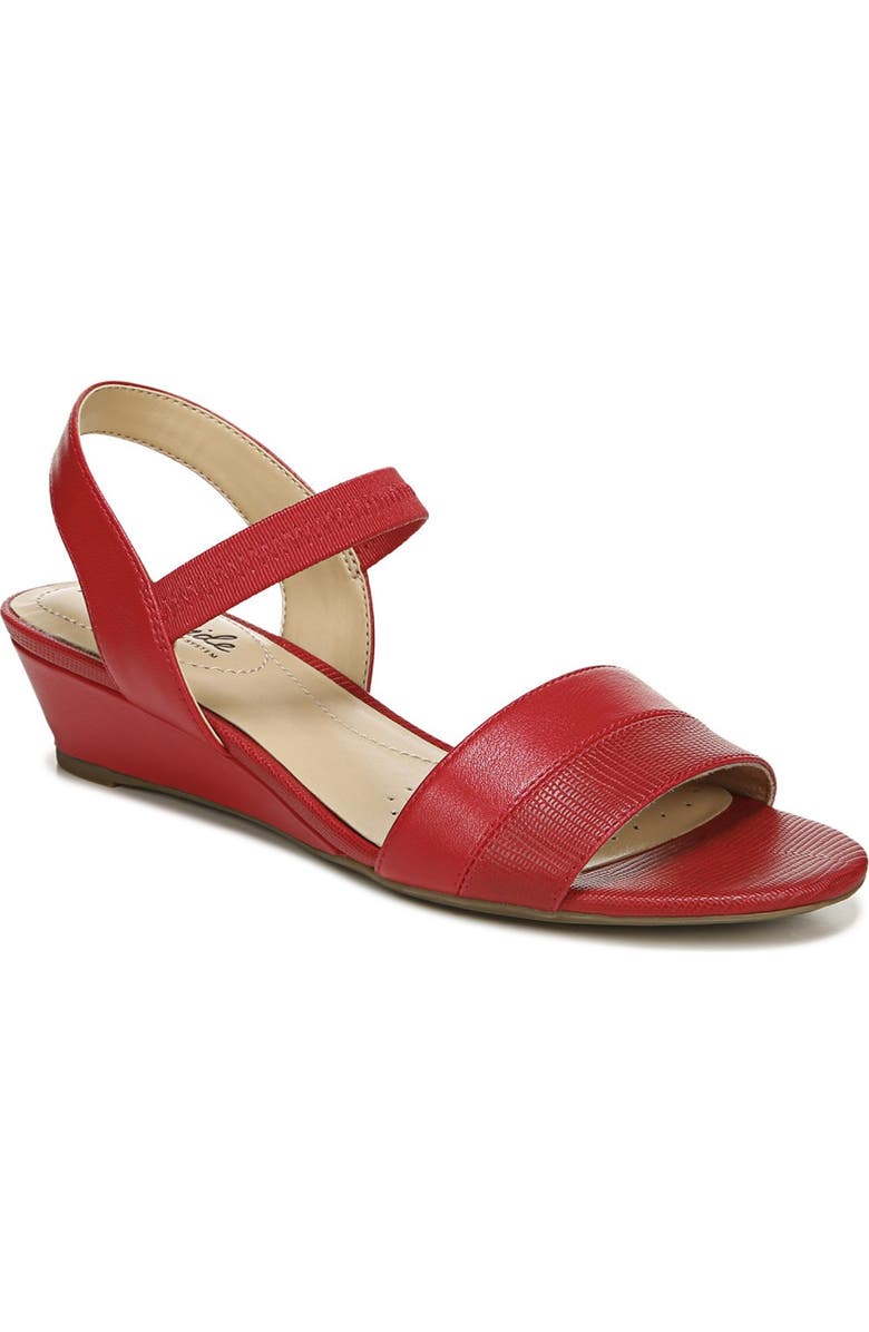 LifeStride Yuma Wedge Sandal, Main, color, Fire Red