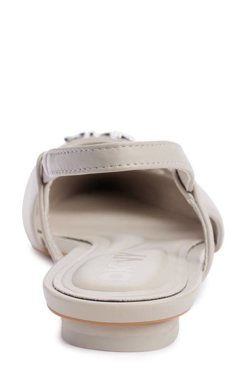Dkny Mikado Slingback Pointed Toe Flat In Soft White