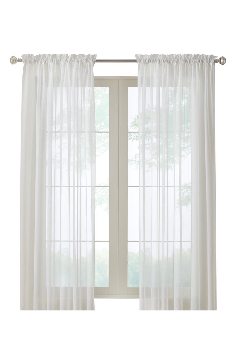 Outdoor Decor by Commonwealth Single Indoor Curtain Panel, Main, color, Eggshell