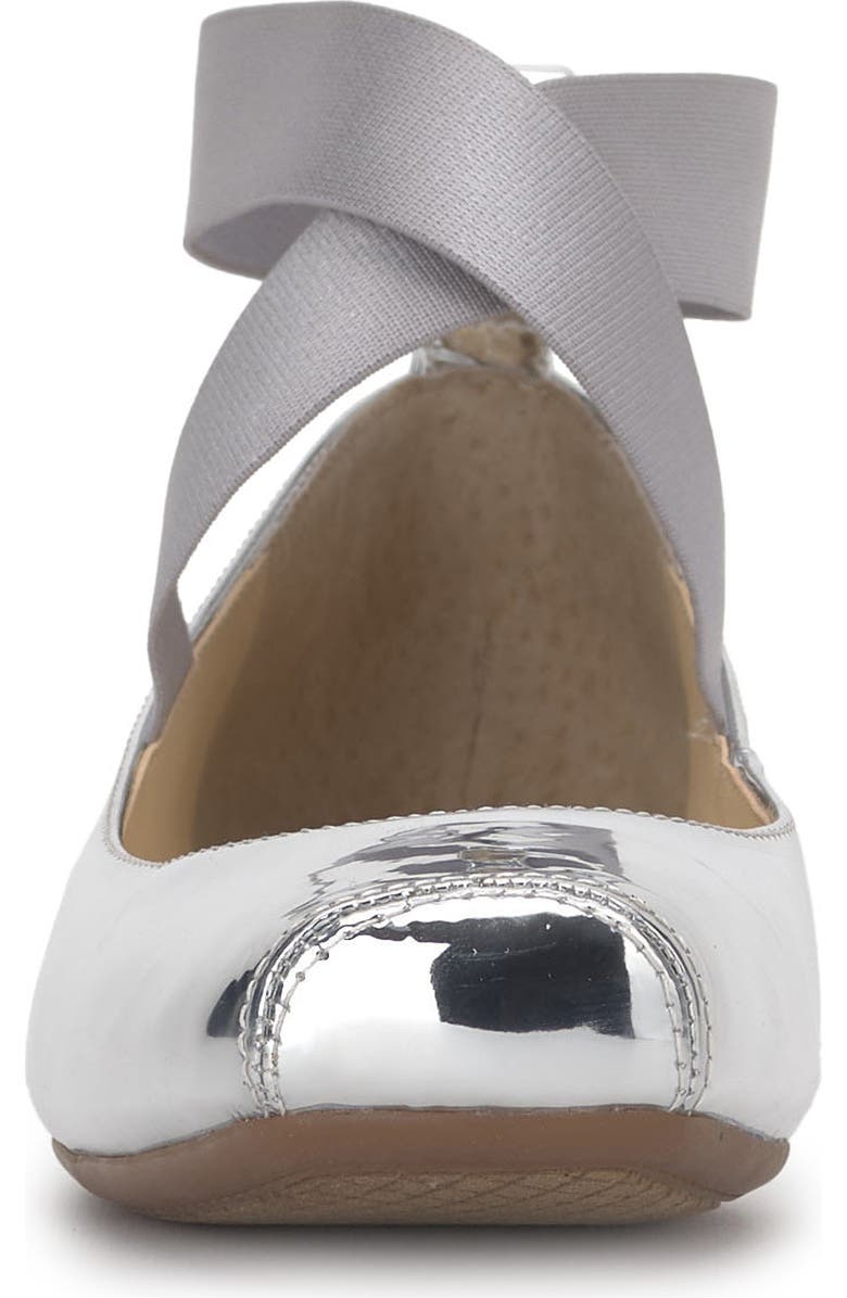 Jessica Simpson 'Mandalaye' Leather Flat, Alternate, color, Silver