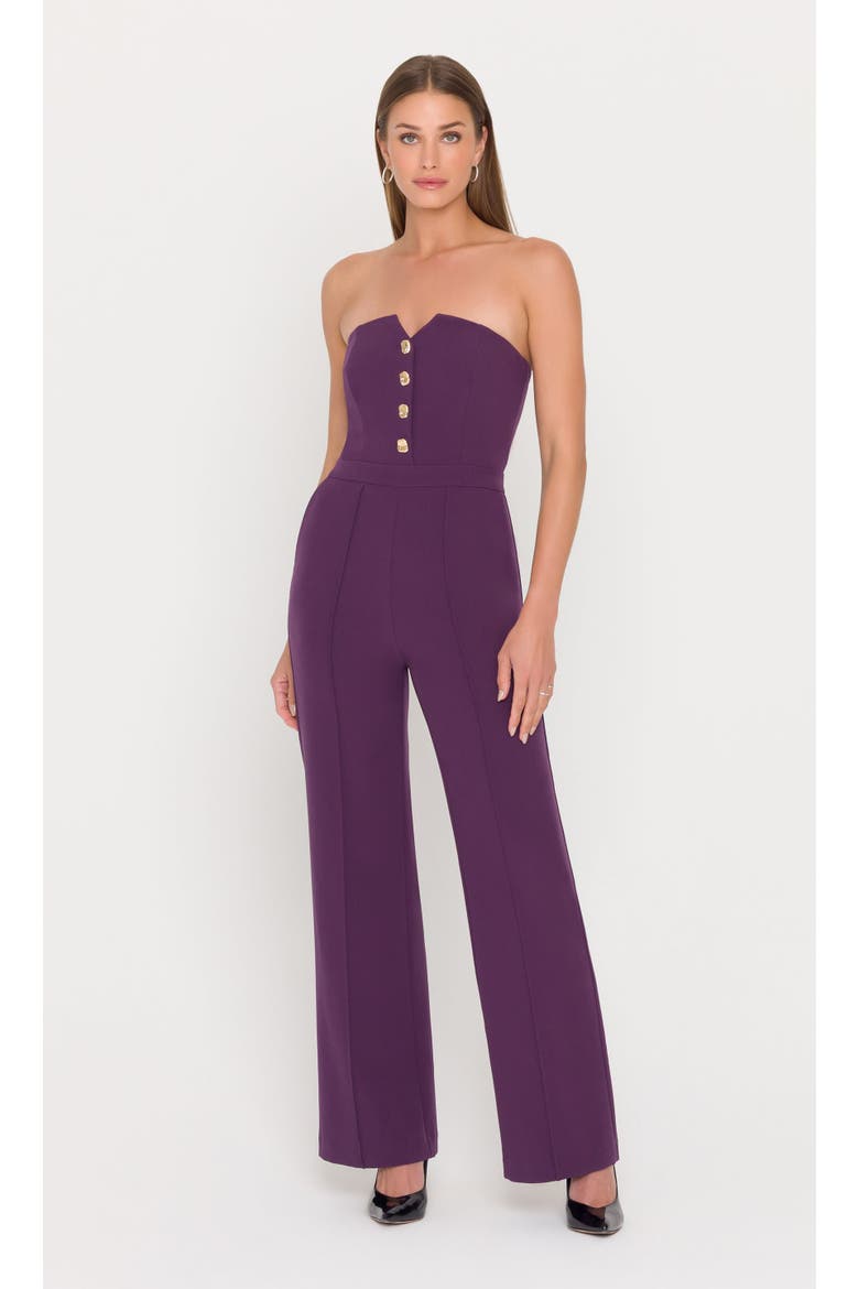 Camilo Crepe Jumpsuit, Main, color, Purple