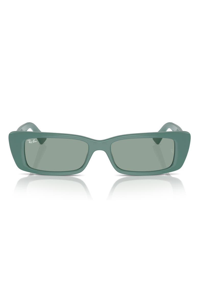 Ray-Ban Teru 54mm Rectangle Sunglasses, Alternate, color, Dark Green