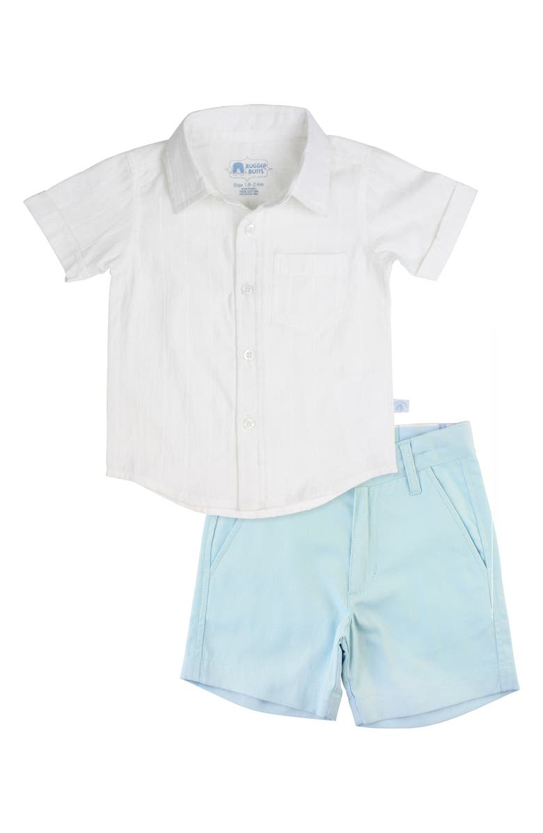 RuggedButts Button-Up Shirt & Shorts Set, Main, color,