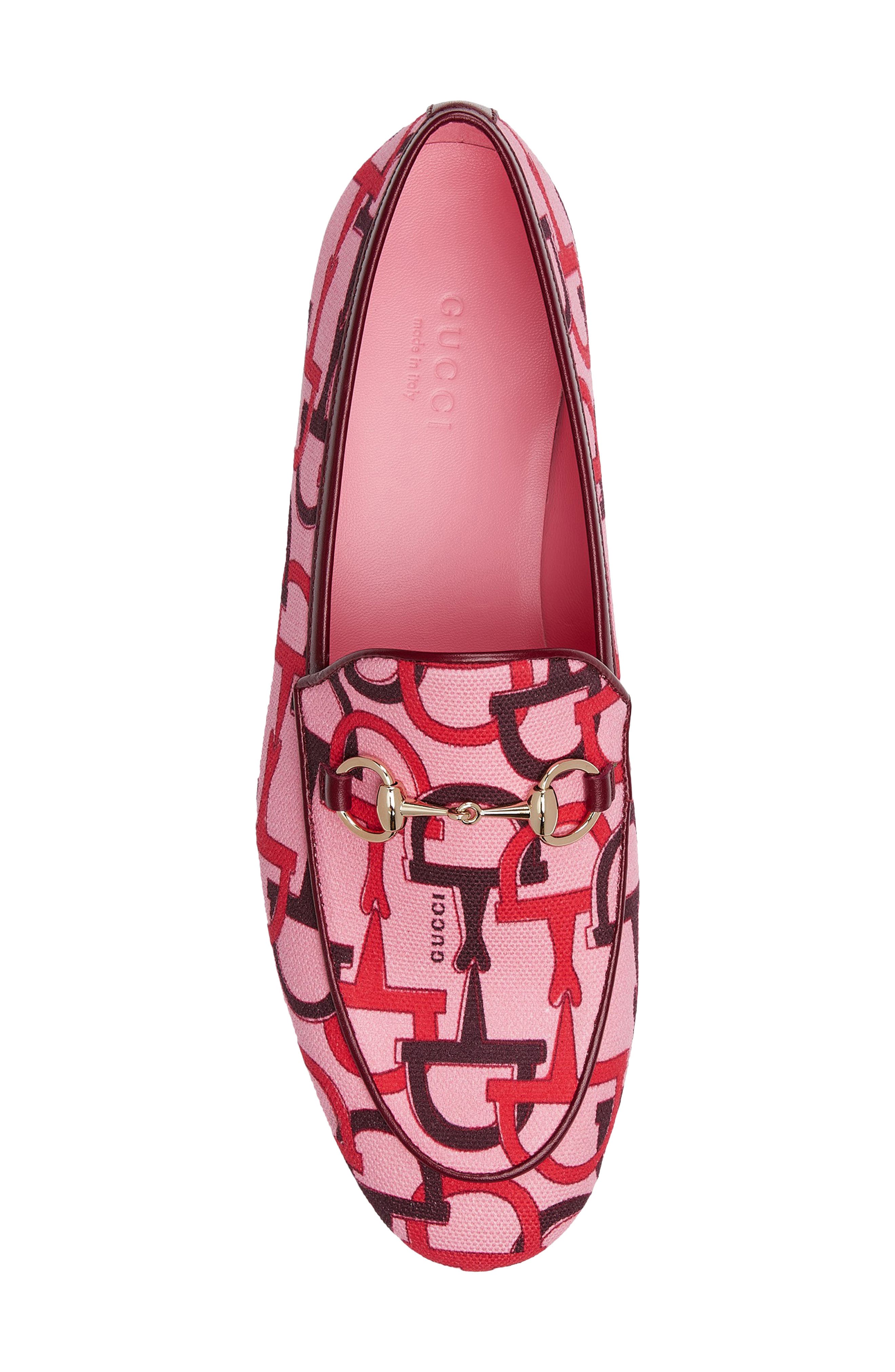 Gucci New Jordaan Horsebit Canvas Loafer, Alternate, color, 