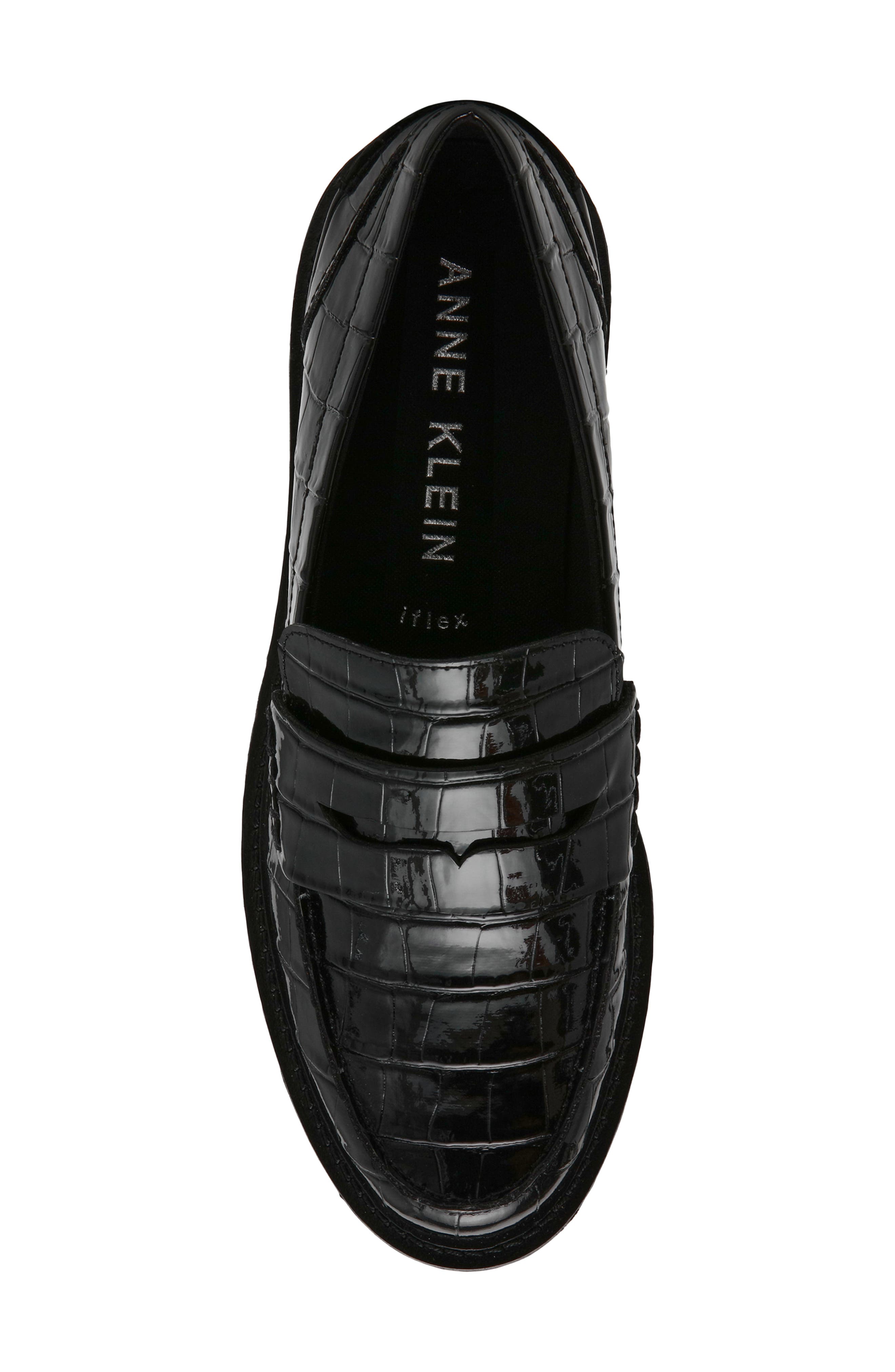 Anne Klein Eryn Croc Embossed Penny Loafer, Alternate, color, 