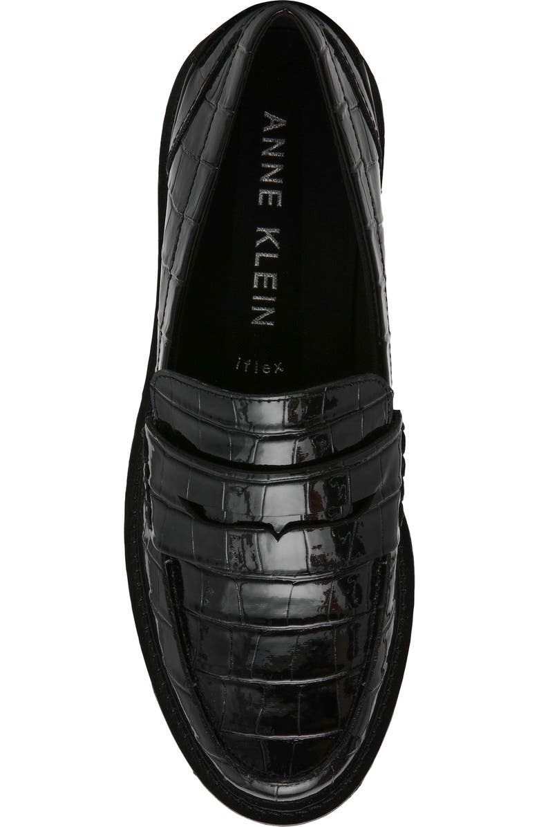 Anne Klein Eryn Croc Embossed Penny Loafer, Alternate, color,