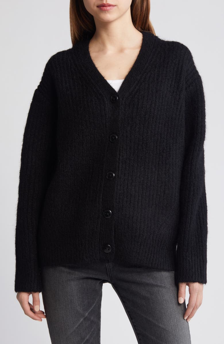 AllSaints Hopper Cardigan with Quilted Lining, Alternate, color,