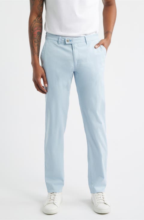 Fabio IDX Flat Front Modern Fit Cotton Blend Chinos