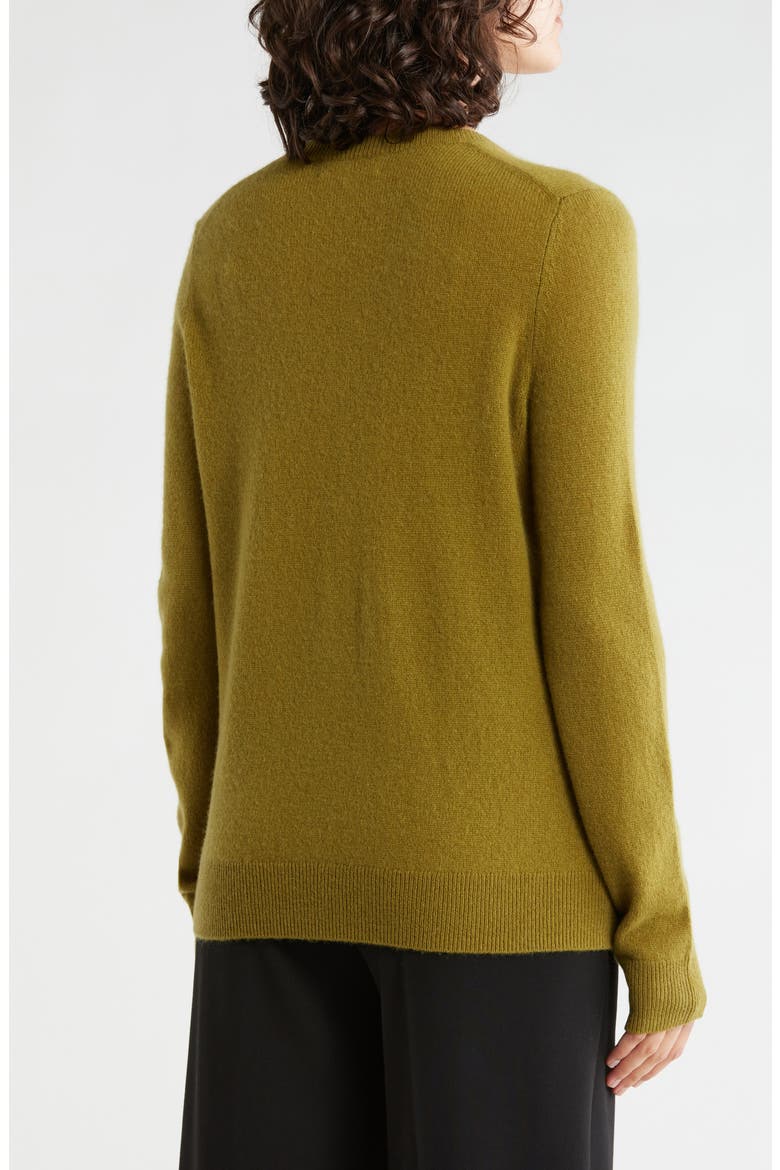 Cashmere V-Neck Sweater, Alternate, color, OLIVE PEA