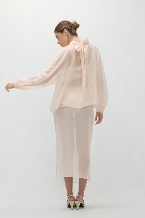 Naked Cashmere Amara Silk Organza Blouse In Pink