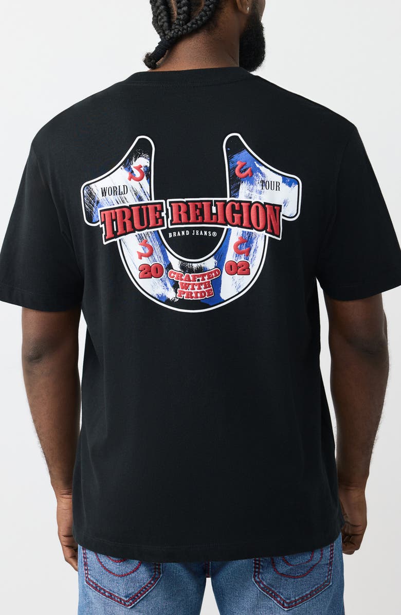 True Religion Abstract Horseshoe Graphic T-Shirt, Alternate, color, 