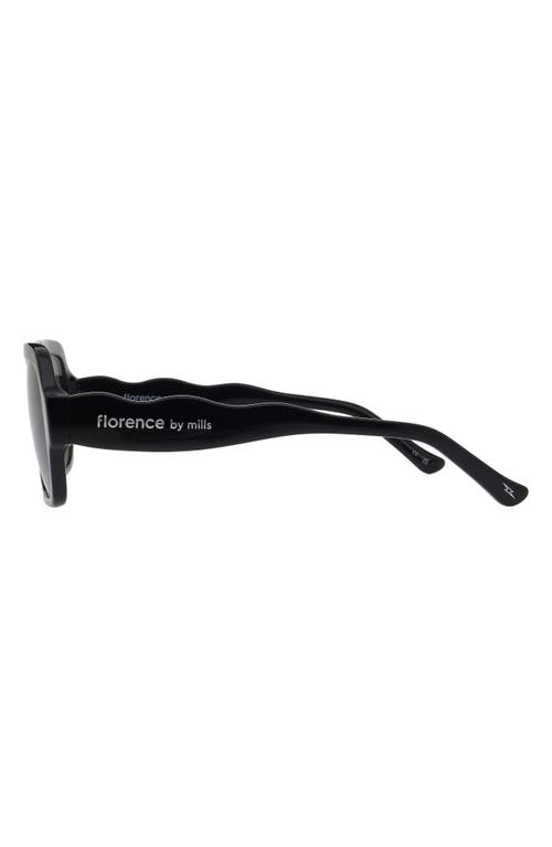 Florence By Mills 55mm Rectangular Sunglasses In Green