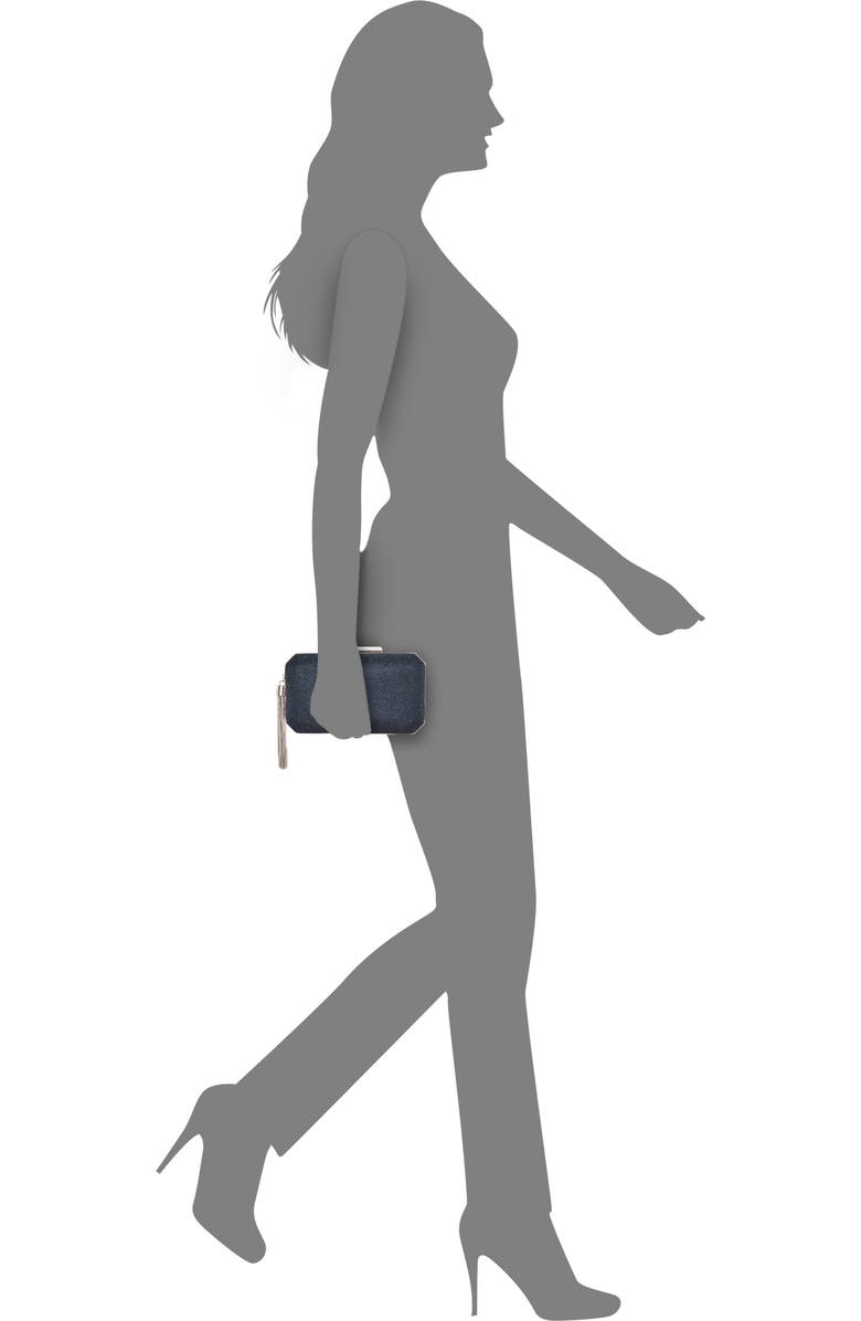 Nina Bellaria Minaudière Clutch, Alternate, color, Navy