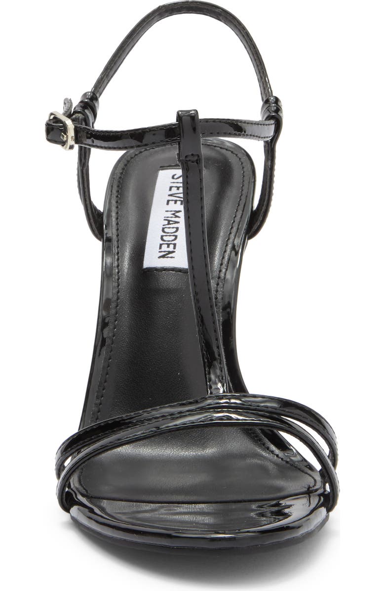 Steve Madden Deeva T-Strap Sandal, Alternate, color, Blk Patent