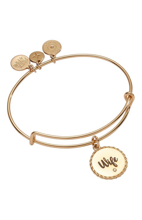 Wife Charm Bangle Bracelet