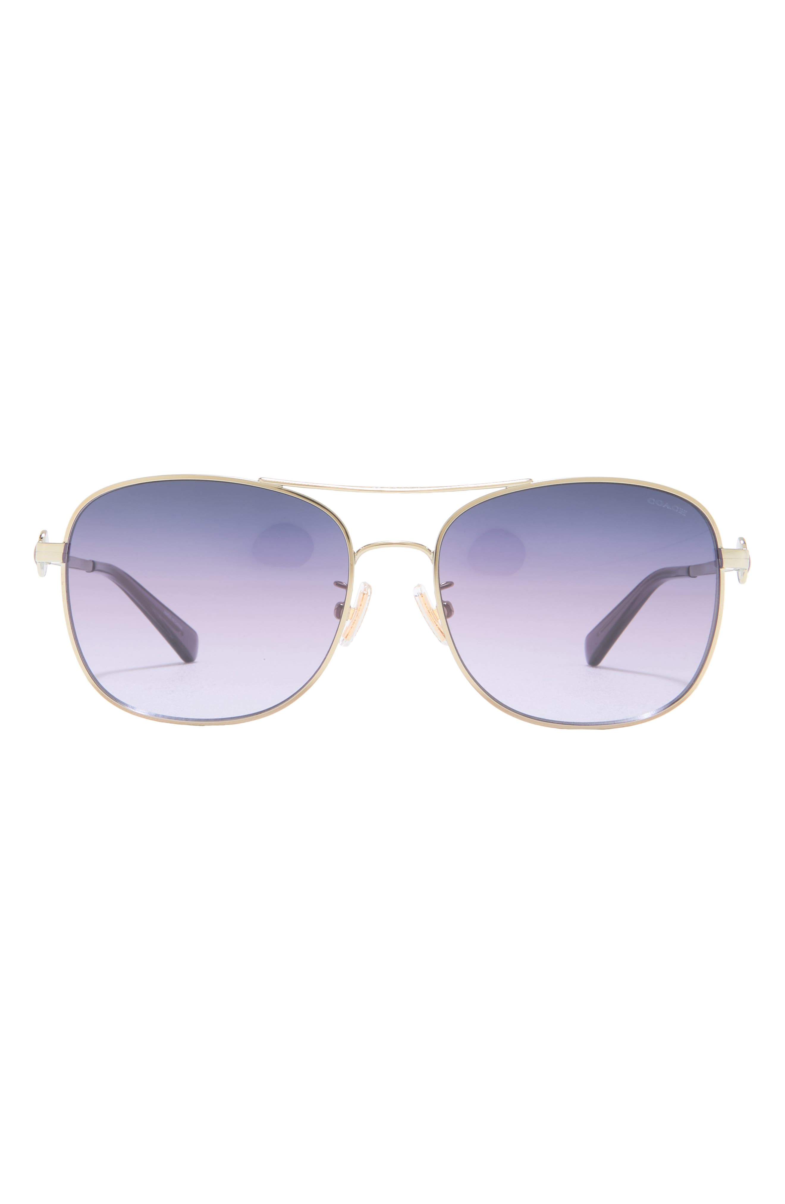 COACH 56mm Rectangle Downtown Sunglasses