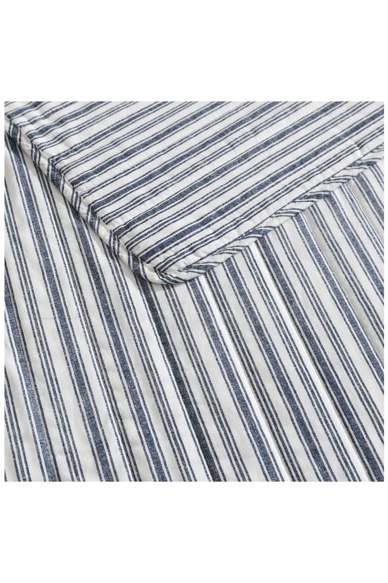 Coleridge Stripe King Quilt Set, Alternate, color, DARK BLUE