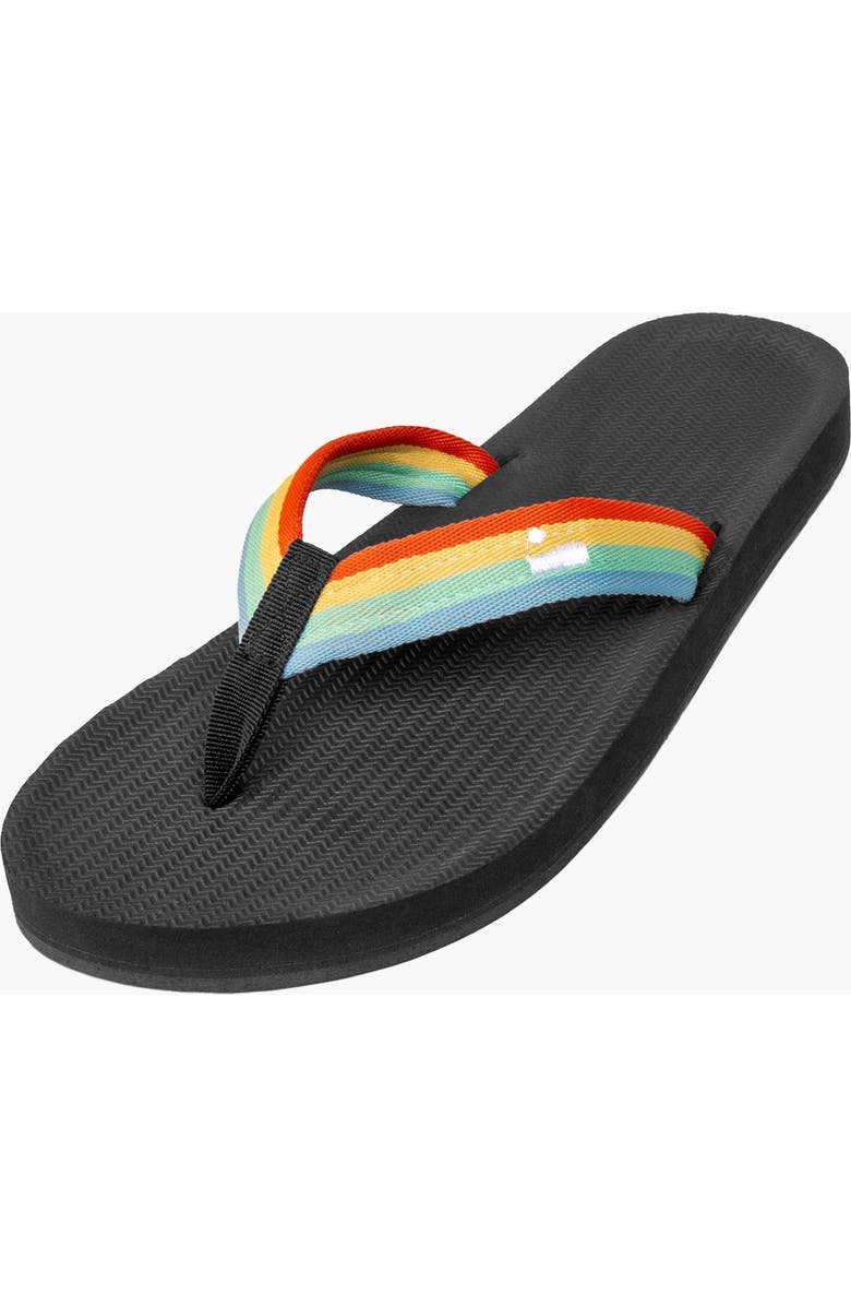Indosole Responsibly-Made Tire Sole Easy Living Flip Flops, Main, color, Rainbow