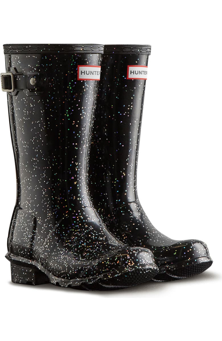 Hunter Kids' Original Giant Glitter Waterproof Rain Boot, Main, color,