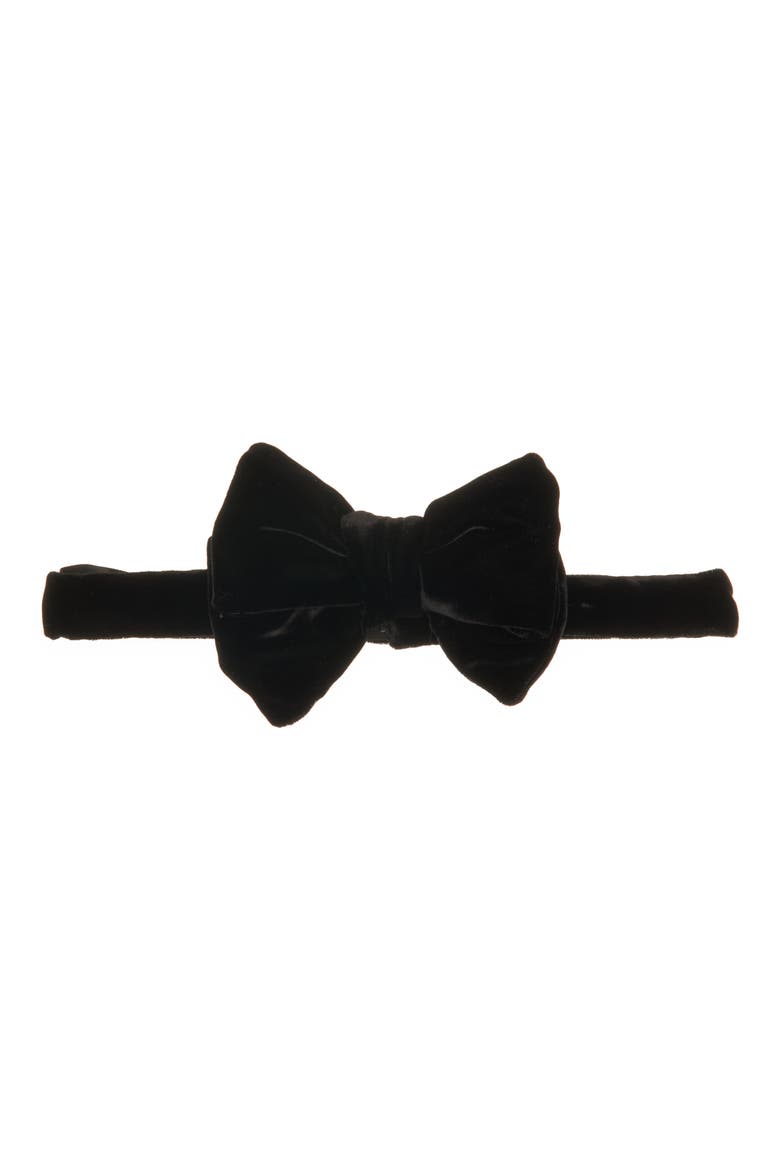 Fluid Velvet Bow Tie, Main, color, LB999 BLACK