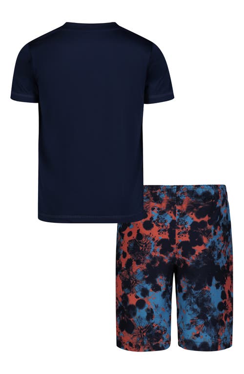 Under Armour Kids' Half Tone Swim Tee & Shorts Set In Midnight Navy