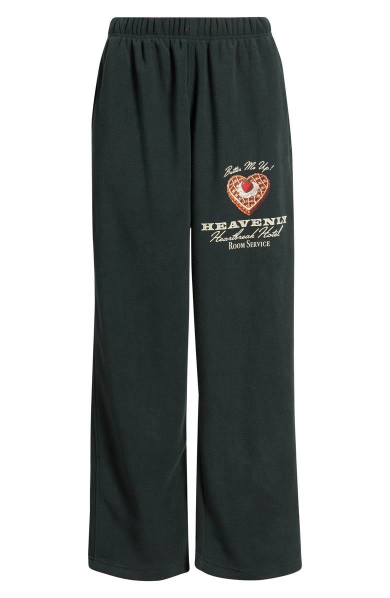 BOYS LIE Heavenly Room Service Fleece Pants, Alternate, color, Green Plaid