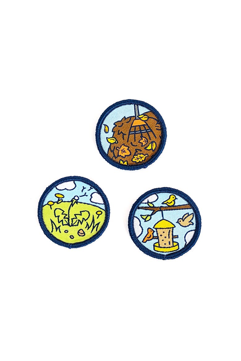 Yardwork Helper Patches 3 Colorful Embroidered Hook, Alternate, color, Multicolored