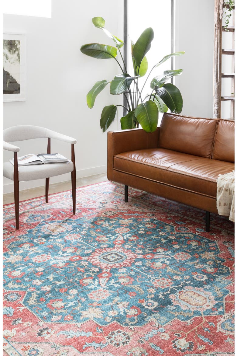 II Skye Collection Rug - Brick/Ocean - 7'-6" x 9'-6", Alternate, color, BRICK / OCEAN