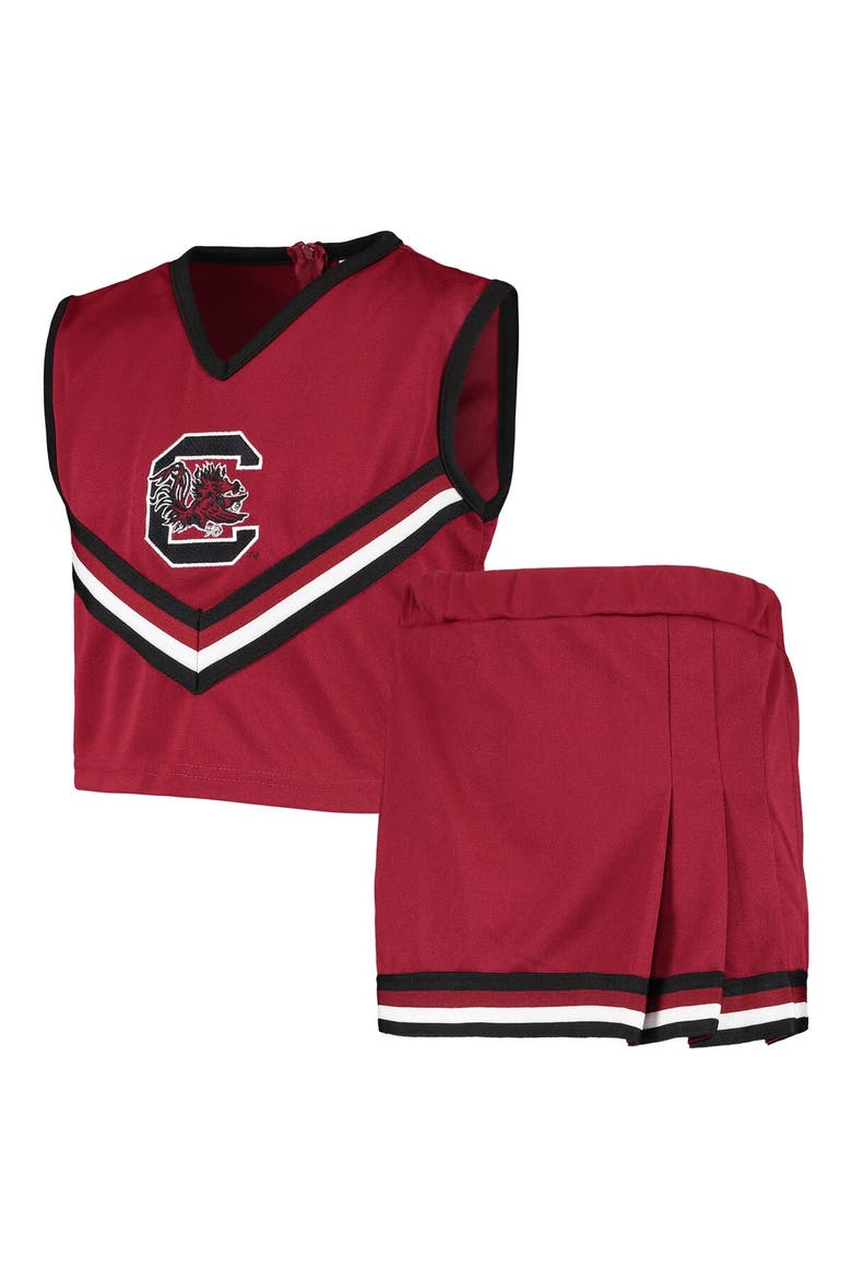 Girls Youth Garnet South Carolina Gamecocks Two-Piece Cheer Set, Main, color, Garnet