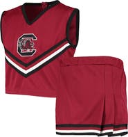 LITTLE KING Girls Youth Garnet South Carolina Gamecocks Two-Piece Cheer Set