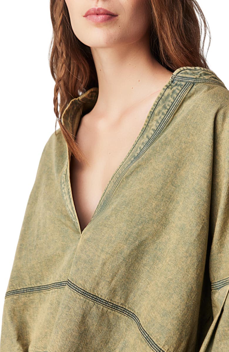 Free People Jude Oversize Boxy Denim Pullover, Alternate, color, 