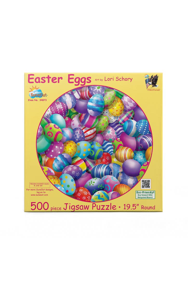Sunsout Easter Eggs 500 piece Jigsaw Puzzle for Adults Round, Alternate, color, Multicolor