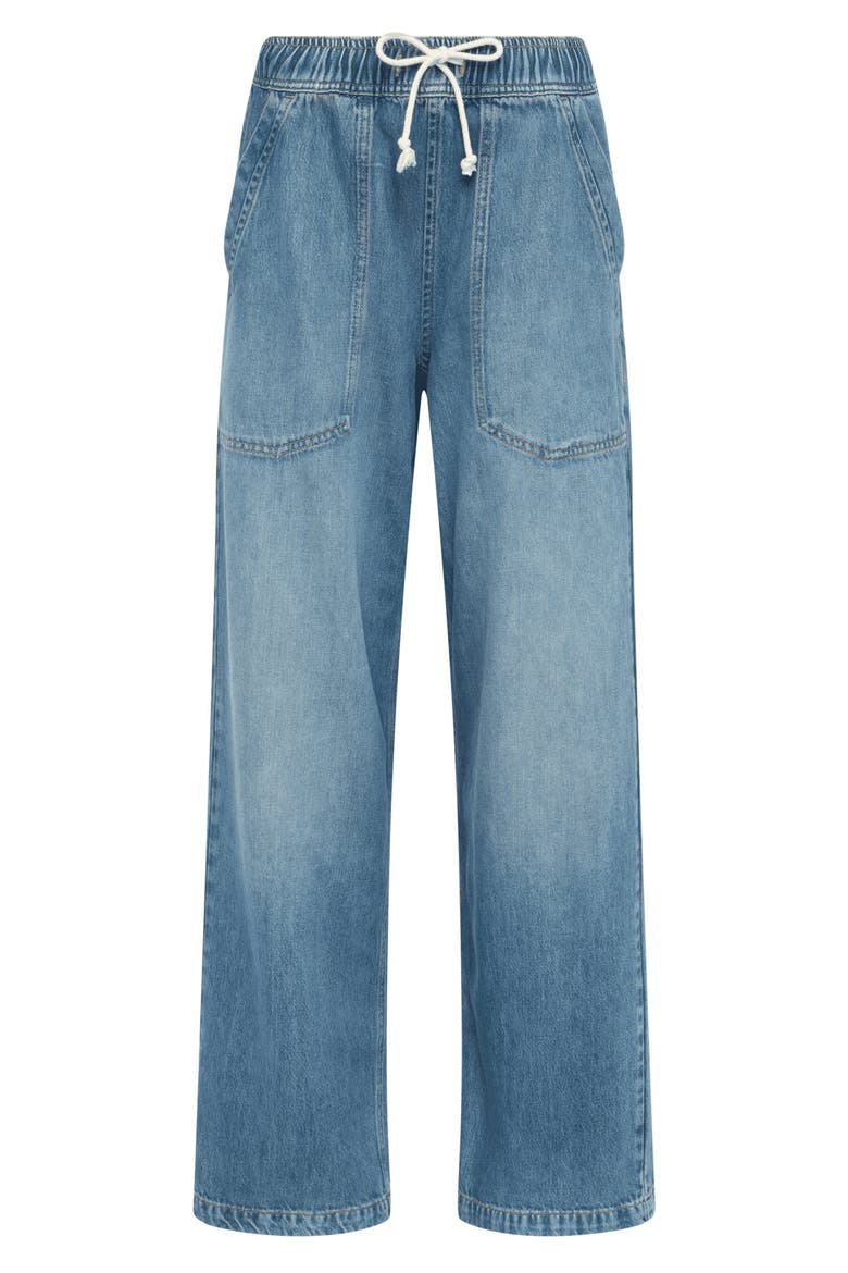 Wide Leg Drawstring Jeans, Alternate, color, ATHENS WASH