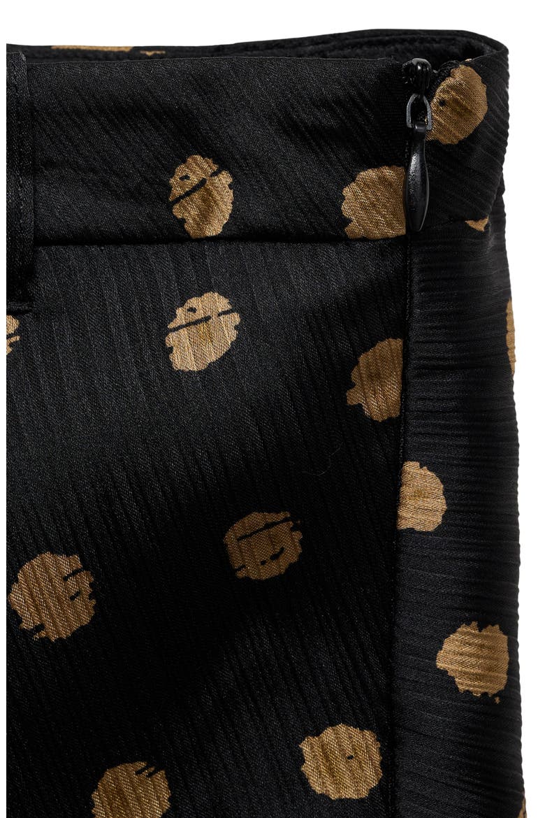 Polka Dot Midi Skirt, Alternate, color, BLACK