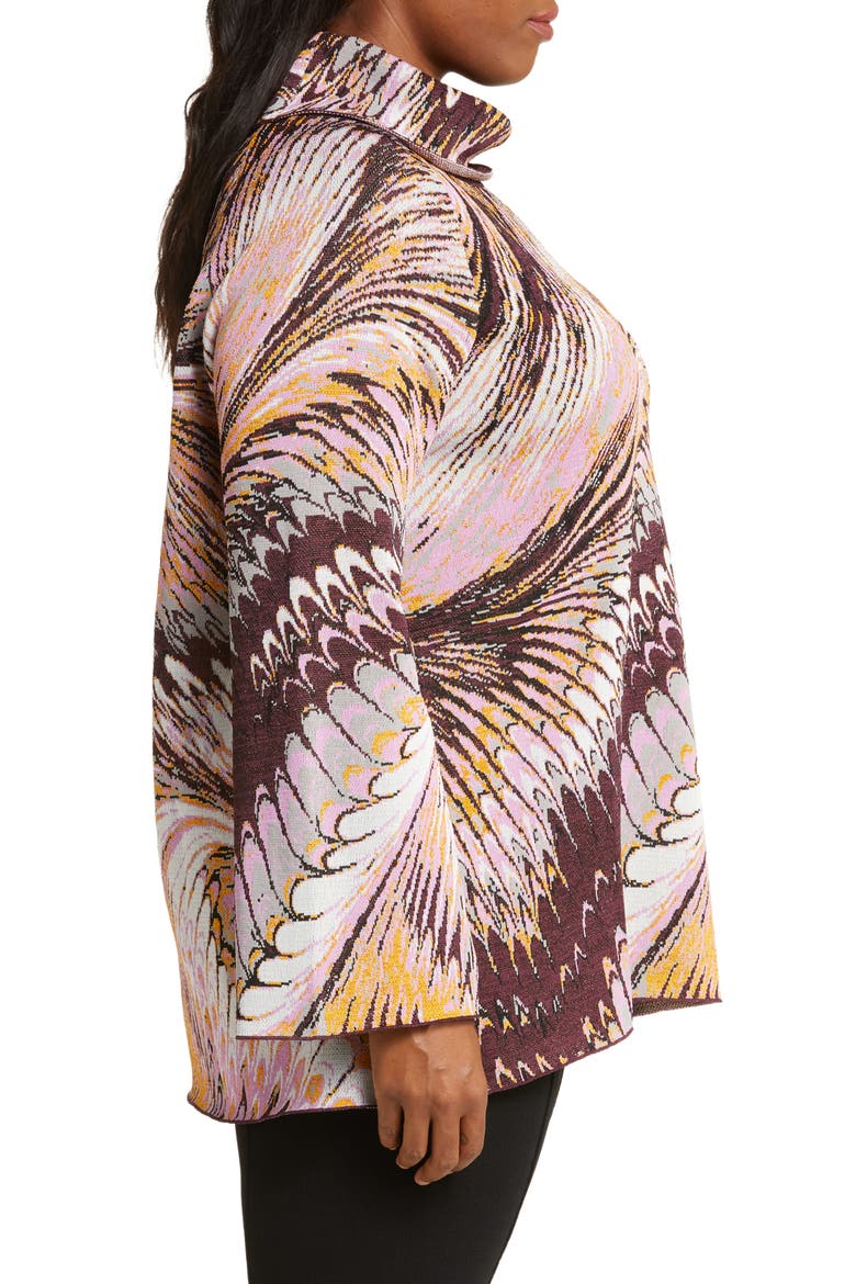 X Mary Katranzou Metallic Jacquard Tunic Sweater, Alternate, color, PINK MULTI