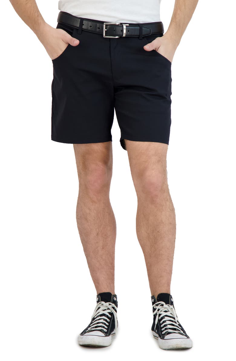 LEVINAS Everyday Stretch Chino Shorts, Alternate, color, Black