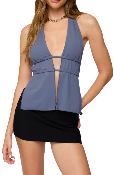 Nikole Split Front Halter To