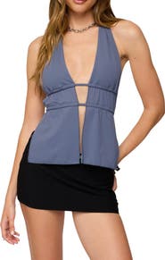 EDIKTED Nikole Split Front Halter To