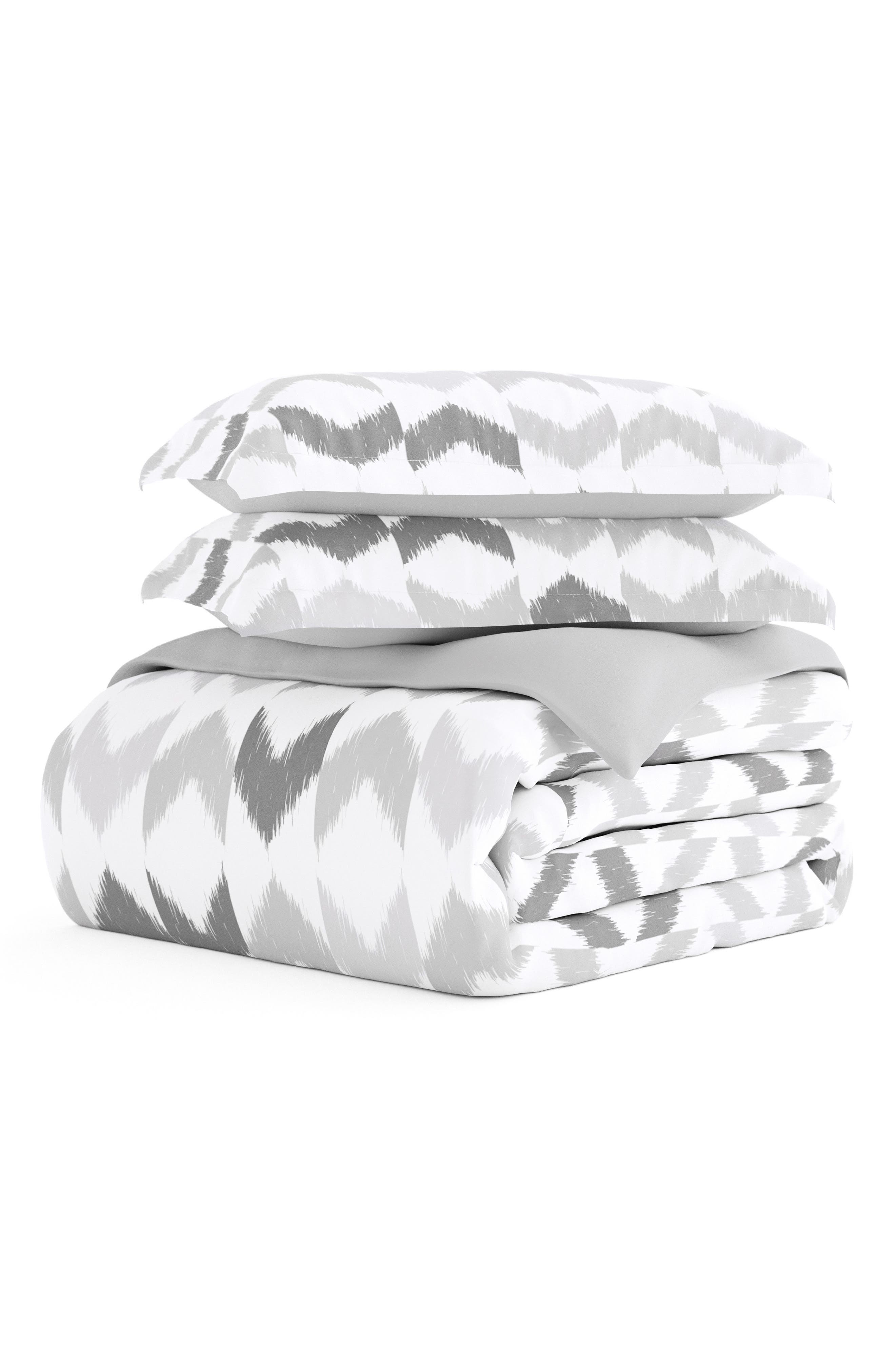 HOMESPUN Premium Ultra Soft Chevron Sleep Pattern 3-Piece Reversible Duvet