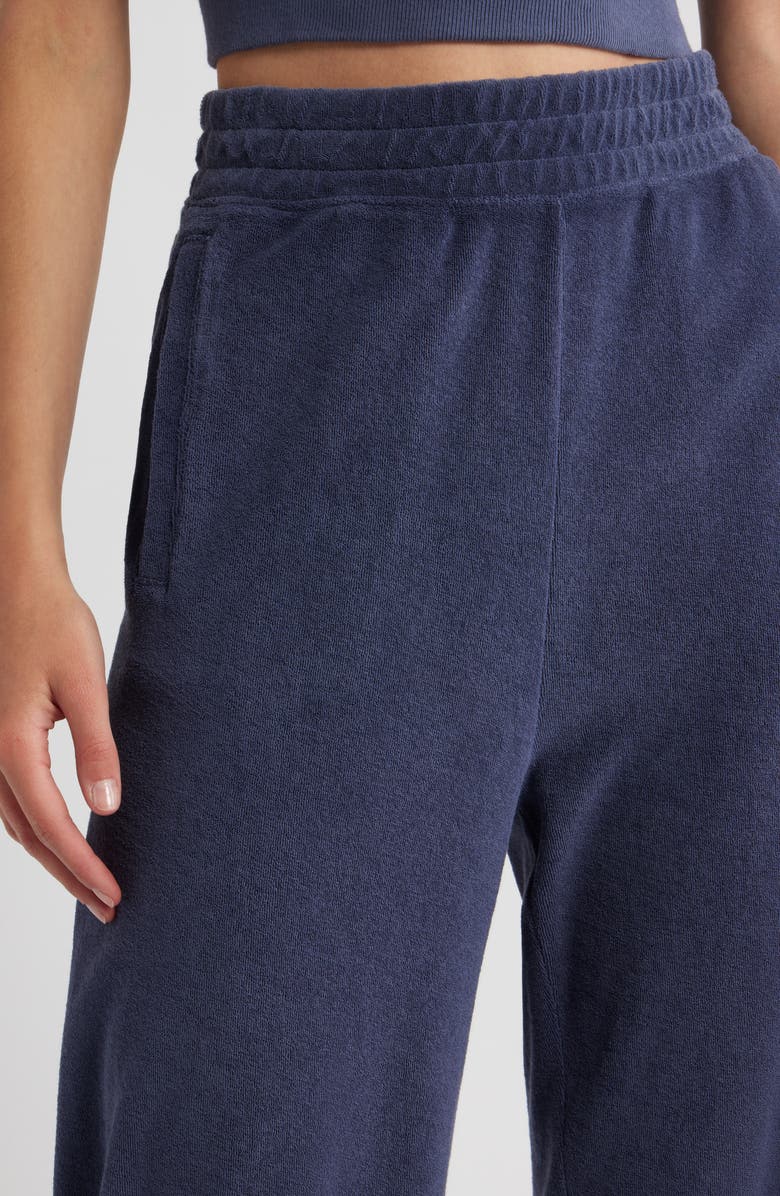 THE GREAT. Victory Micro Terry Wide Leg Sweatpants, Alternate, color,