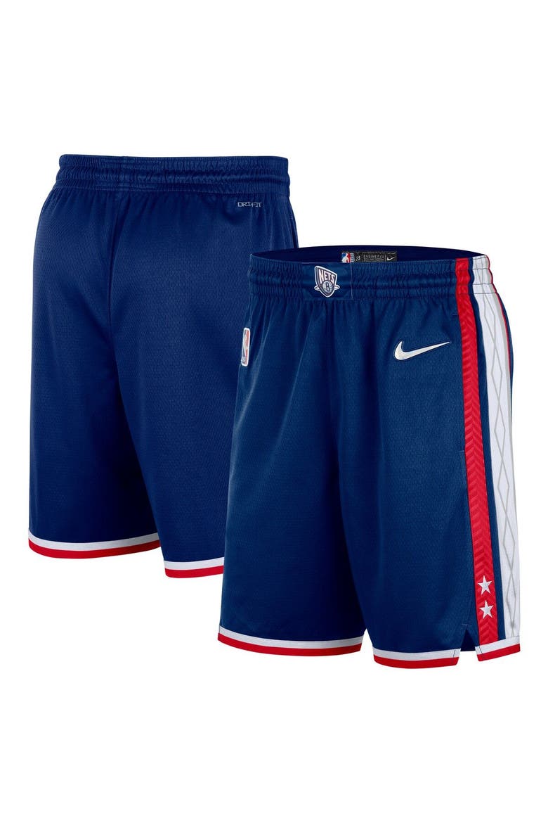 Men's Nike Navy Brooklyn Nets 2021/22 City Edition Swingman Shorts, Main, color, Navy